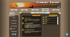 Desktop Screenshot of gamingsafari.com
