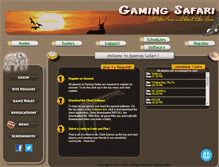 Tablet Screenshot of gamingsafari.com